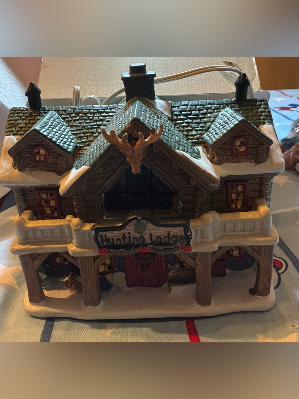 Holiday time hunting lodge country charm Christmas village 2019-NEW